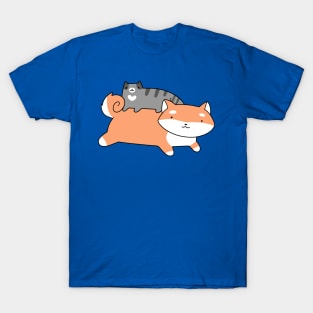 Blue Tabby and Shiba T-Shirt